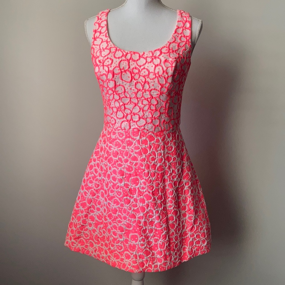 LILY PULITZER Floral Textured A-Line Dress